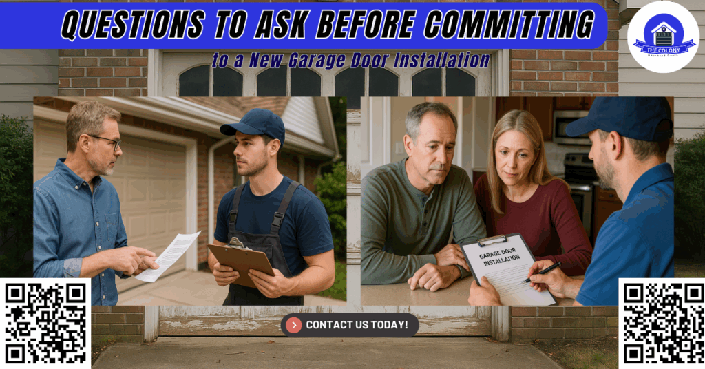 Questions to Ask Before Committing to a New Garage Door Installation - The Colony Overhead Doors