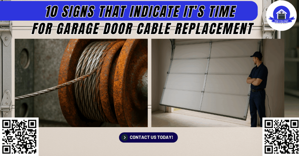 10 Signs That Indicate It’s Time for Garage Door Cable Replacement - The Colony Overhead Doors