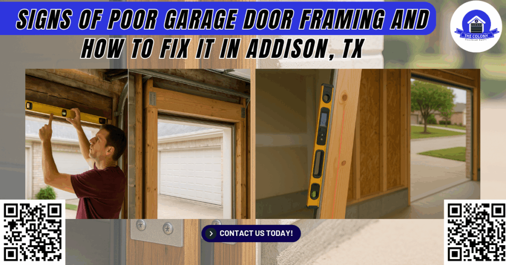 Signs of Poor Garage Door Framing and How to Fix It in Addison, TX - The Colony Overhead Doors