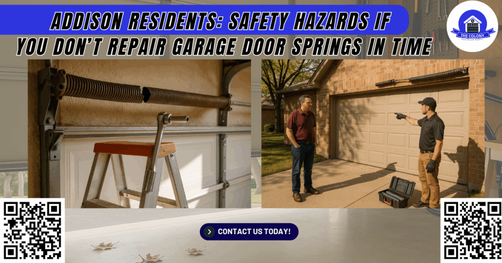 Addison Residents: Safety Hazards If You Don’t Repair Garage Door Springs in Time - The Colony Overhead Doors